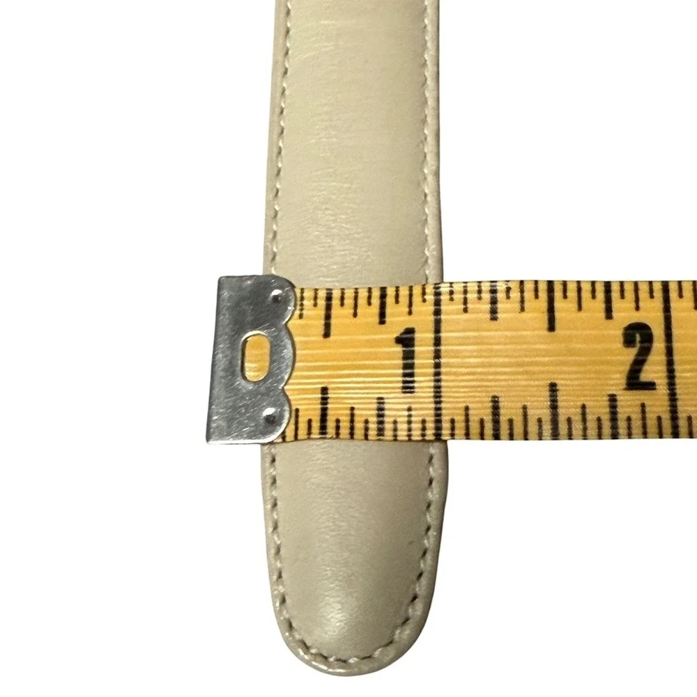Vintage Brighton Concho Belt Womens S Beige Silver Tone Heart Leather Boho